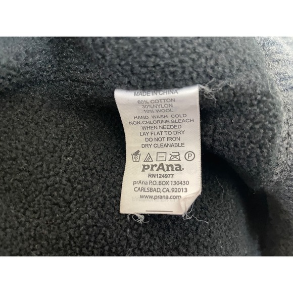 Prana Mens M Cotton Blend Full Zip Sweater Fleece Lined Pockets Jacket Cardigan - Picture 10 of 10